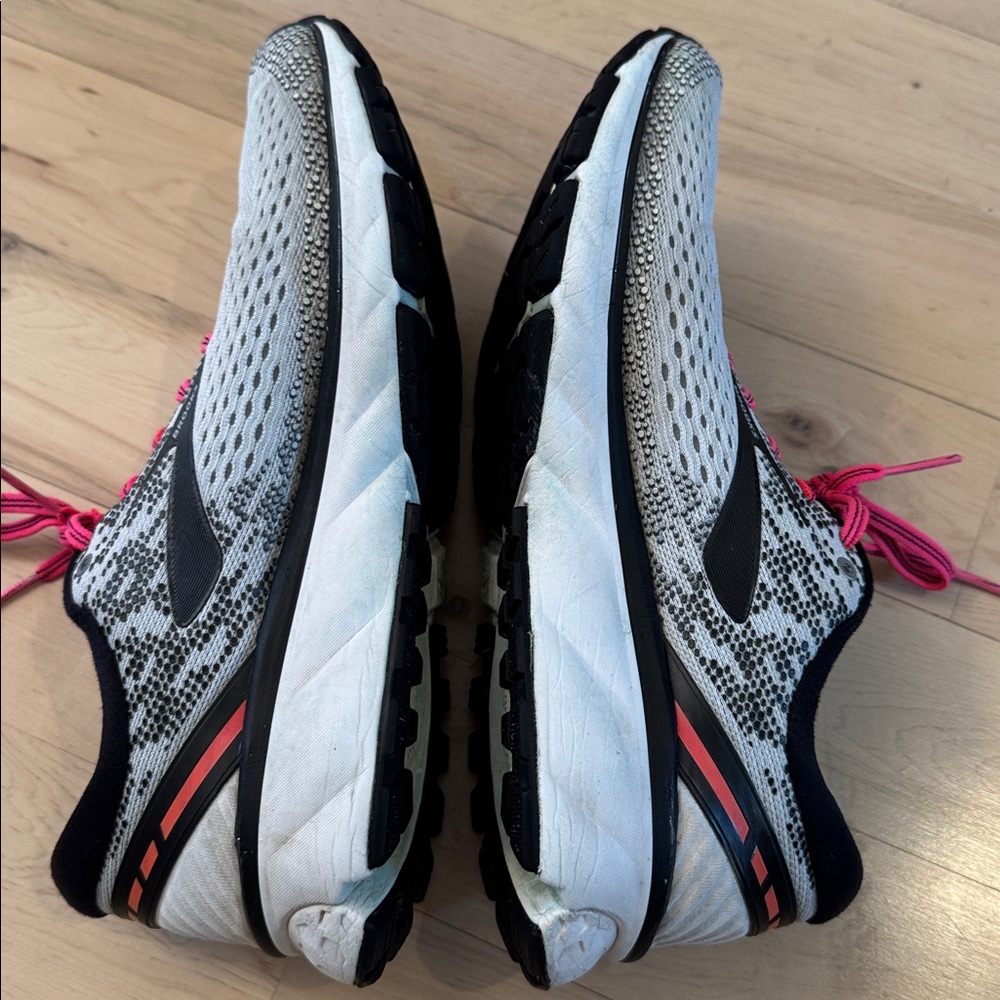 Brooks Womens Ghost 11 Gray Black Pink Shoes Athletic Sneakers-9.5-Read - Picture 7 of 9